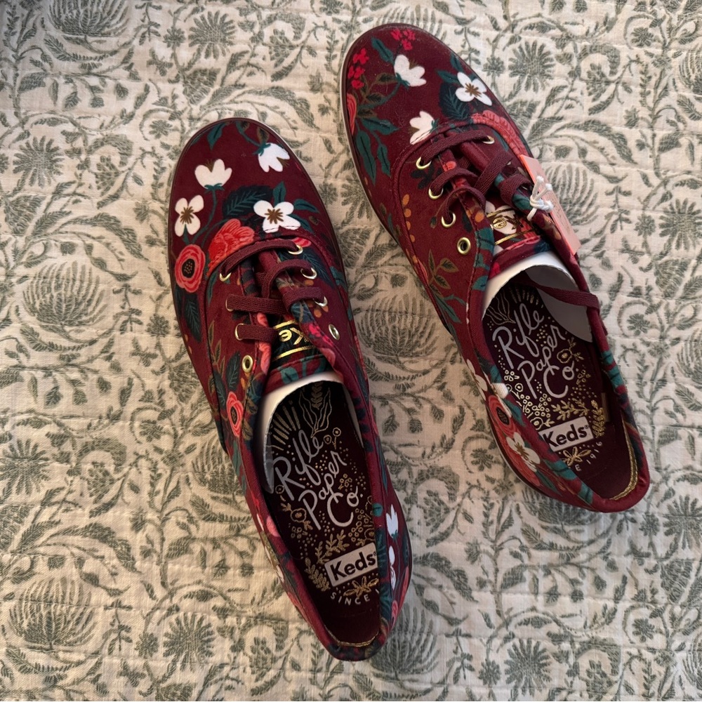 NWT Rifle Paper Co. Velvet Keds